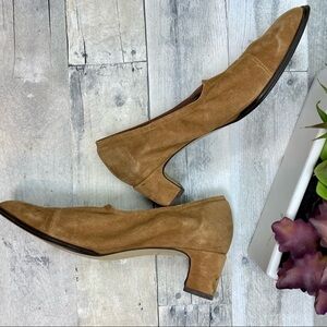 Jean Paul Barriol Accessorie camel suede block heel La size 39